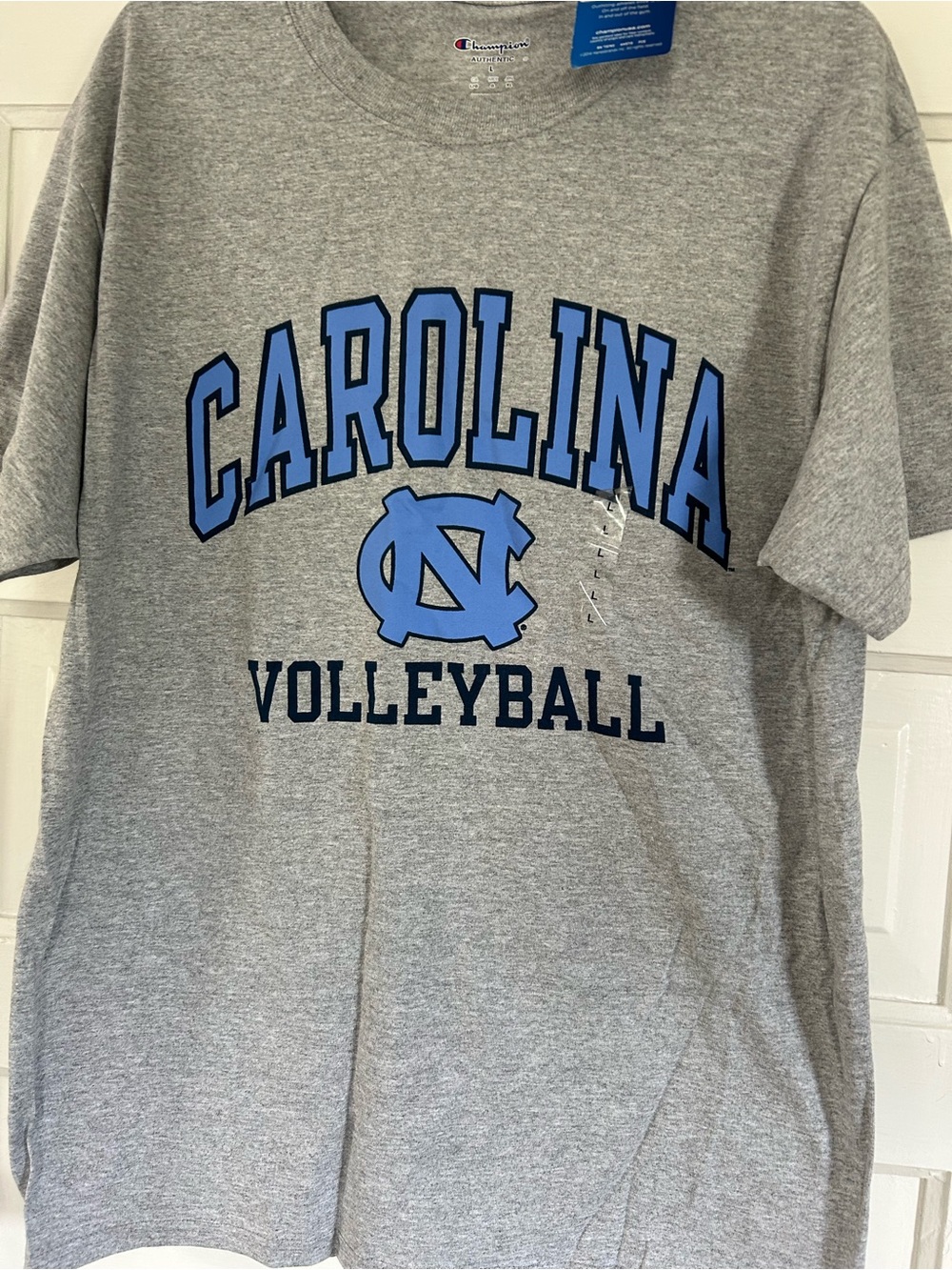 NWT Champion North Carolina Volleyball Grey Short Sleeve Tee. Size Large - Picture 3 of 8
